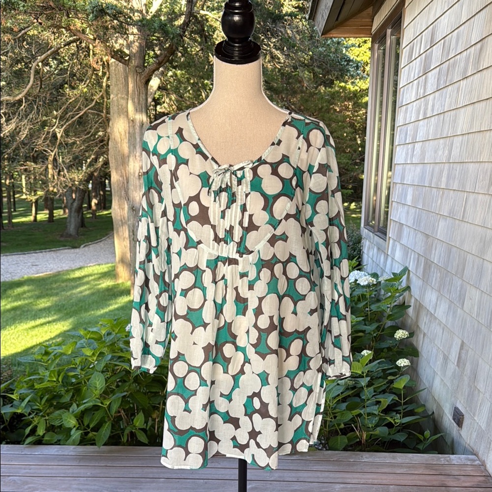 Oska Lightweight Cotton Blouse Tunic – Abstract Print – Size 1 slim